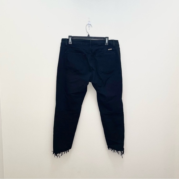 KanCan Black Distressed Brianna Mid Rise Ankle Skinny Jeans Size 30 - Picture 3 of 16